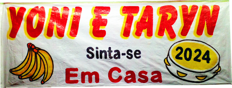 Pintura de letras, faixas de ráfia, faixa de rua